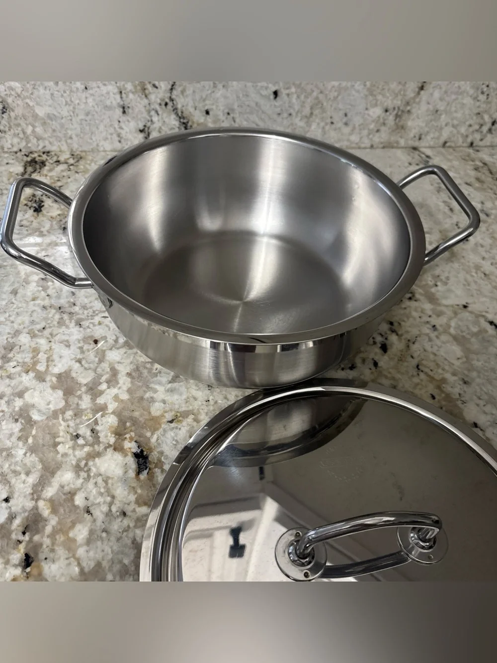 Dutch Oven Pan Silga Design 18/10 TEKNIKA Milano Italy Stainless Steel  07/19